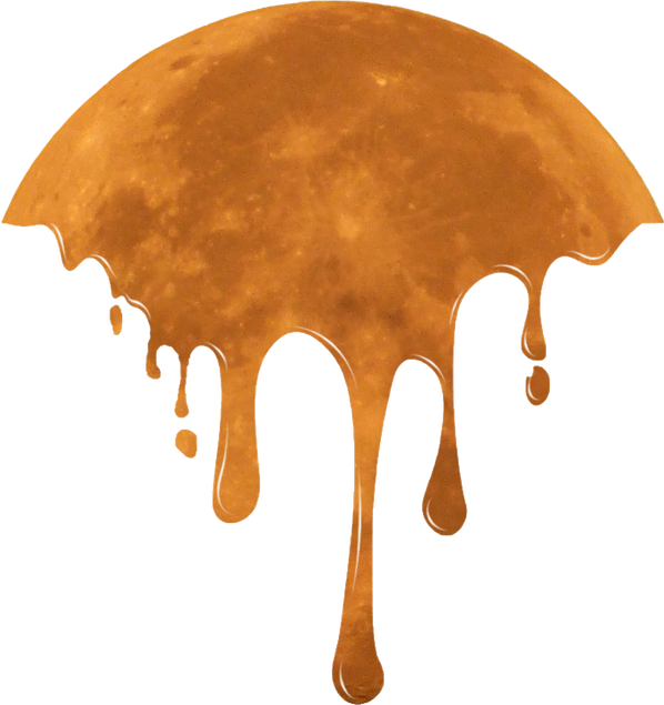 Orange Paint Dripping Cutout